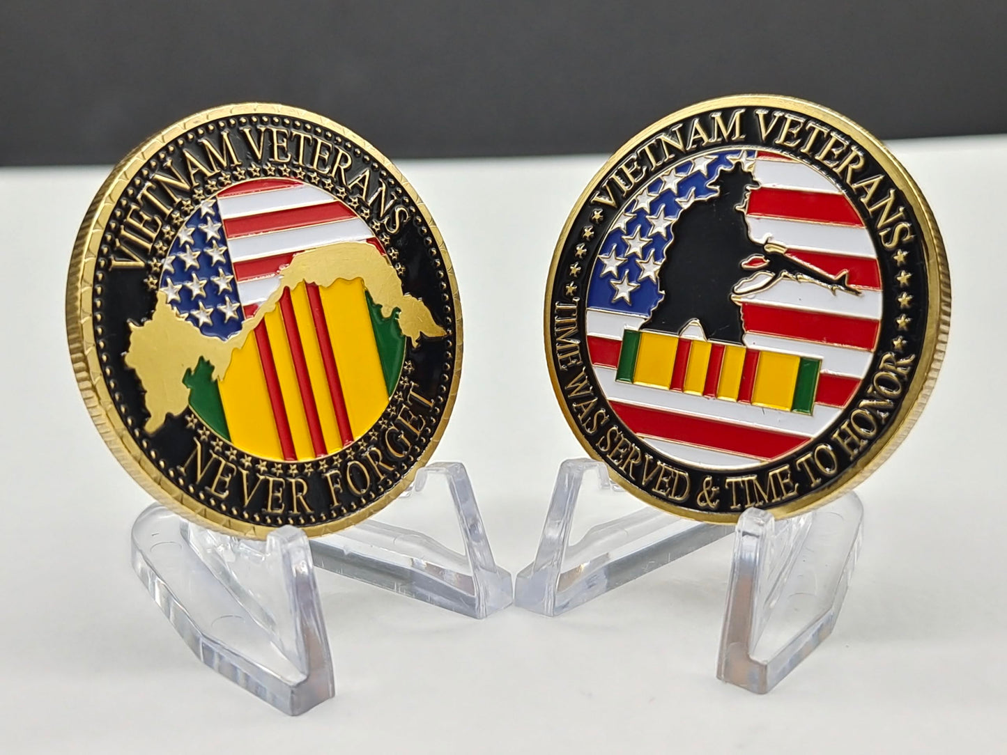 US Military Vietnam Veterans Gold Plated Challenge Coin – Thank You for Your Service Gift | DFFDFF
