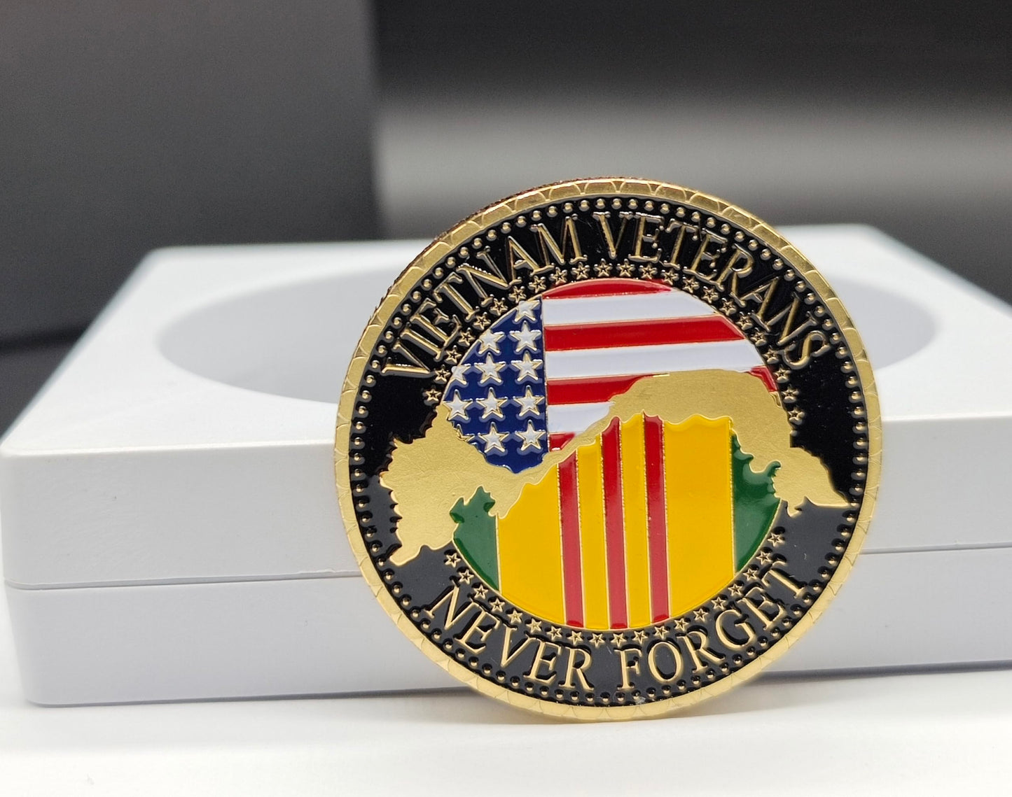 US Military Vietnam Veterans Gold Plated Challenge Coin – Thank You for Your Service Gift | DFFDFF