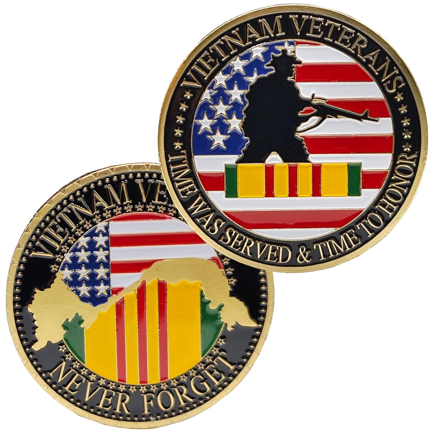US Military Vietnam Veterans Gold Plated Challenge Coin – Thank You for Your Service Gift | DFFDFF