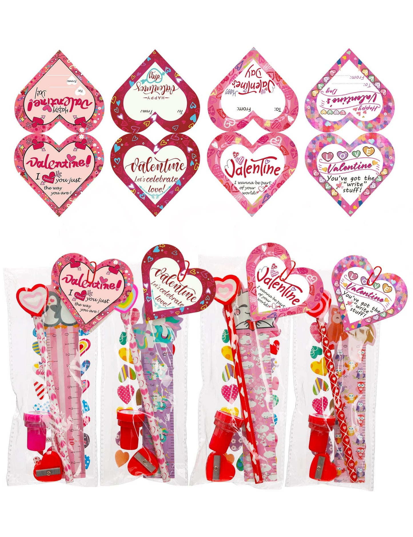 DG-Direct 28-Pack Valentine Stationery Set for Kids | Classroom Exchange & Party Favors