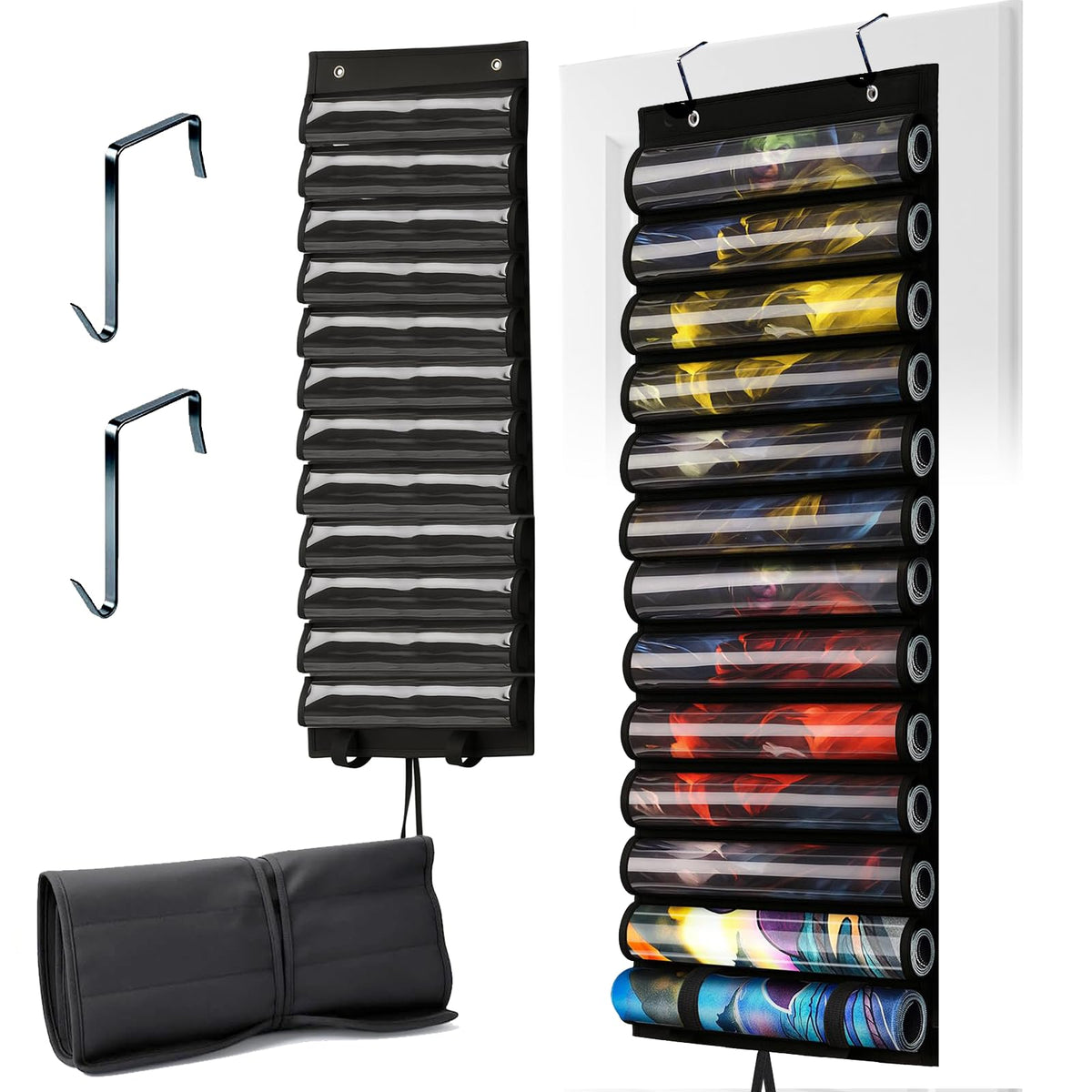 DHRRDE Playmat Tube – MTG Card Game Storage with 2 Hooks & 12 Tubes