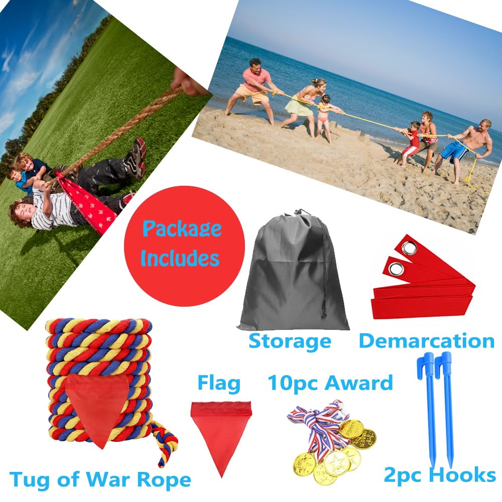 DHXGON 40ft Tug of War Rope – Kids & Adults | Outdoor Games