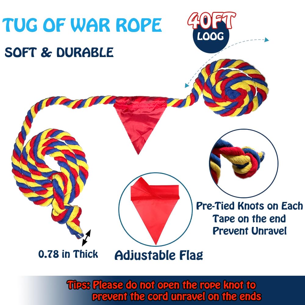 DHXGON 40ft Tug of War Rope – Kids & Adults | Outdoor Games