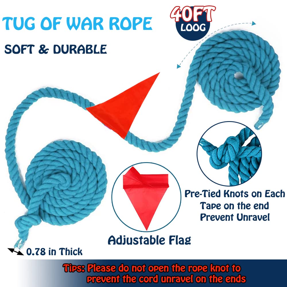 DHXGON 40ft Tug of War Rope for Kids & Adults | Outdoor Yard & Party Game