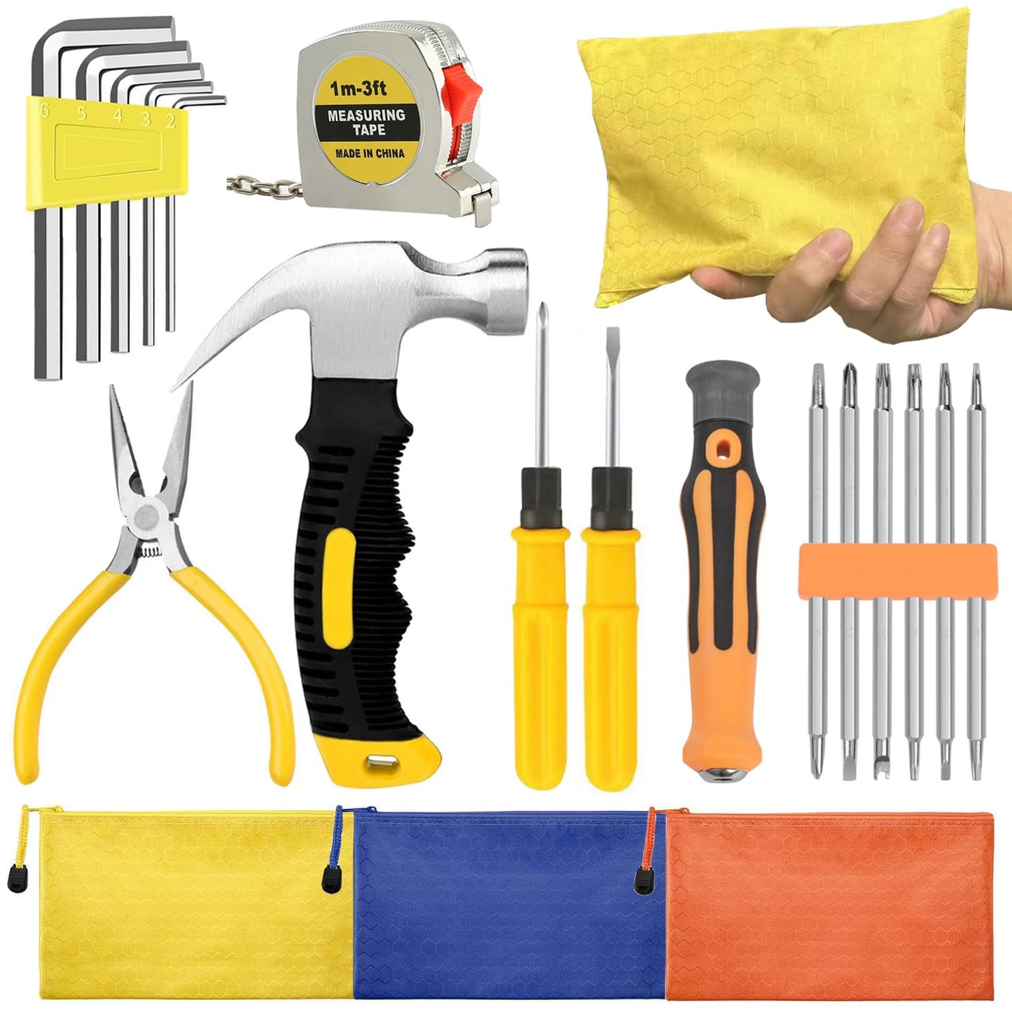 DHYLRICHER Mini Operation Tool Kit Bulk — Compact 18-Item DIY Set for Home, Office, and Gifts