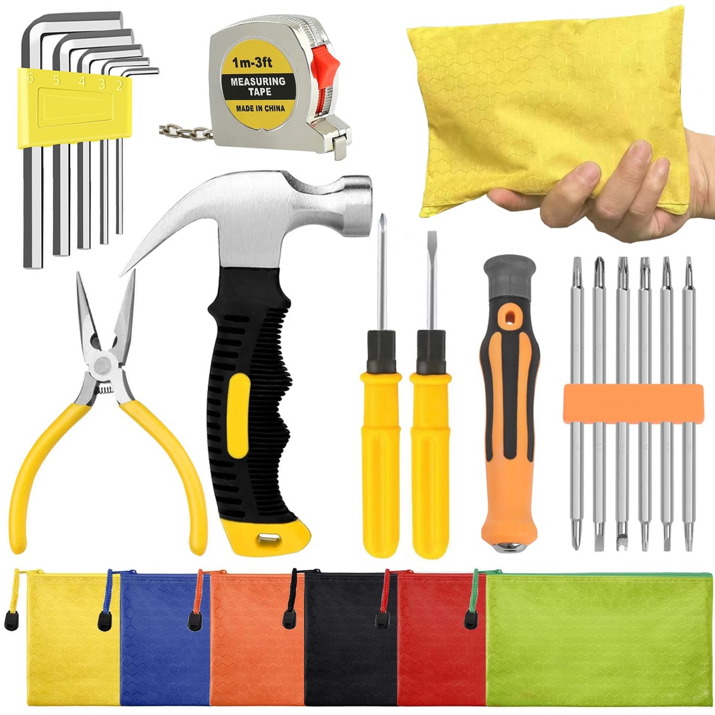 DHYLRICHER Mini Operation Tool Kit Bulk – 102-Piece Compact DIY Home & Office Set