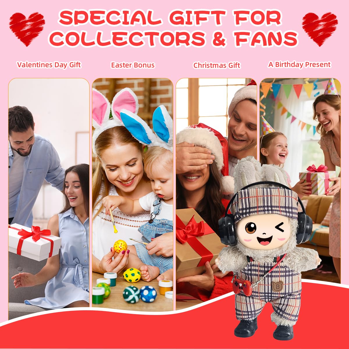 Diaomao 33 Pack Labubu Doll Clothes & Accessories – 17cm Fashion Set with Display Rack