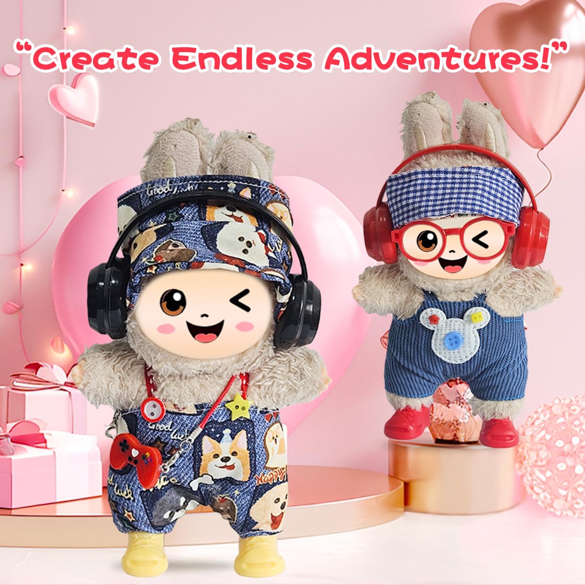 Diaomao 33 Pack Labubu Doll Clothes & Accessories – 17cm Fashion Set with Display Rack