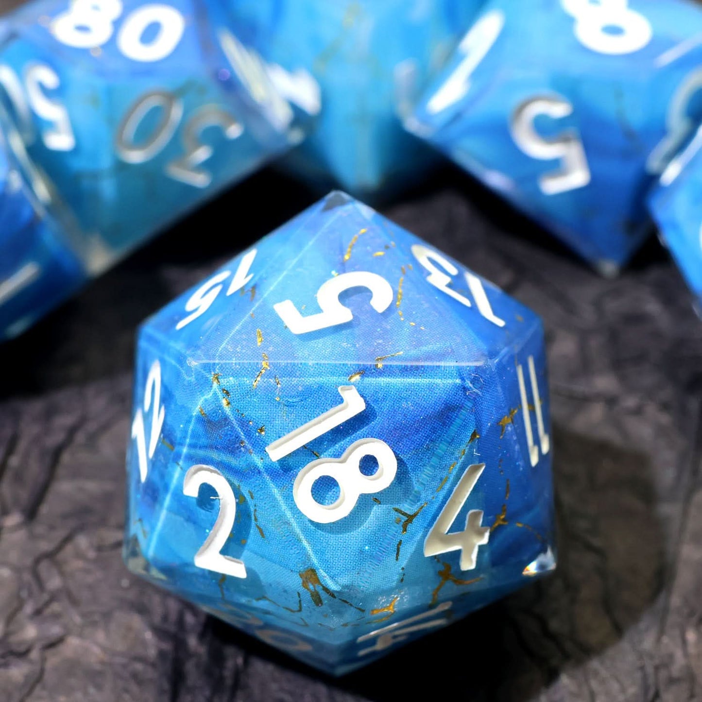Azure Aegis | Art Core Dice | 7 Piece Set