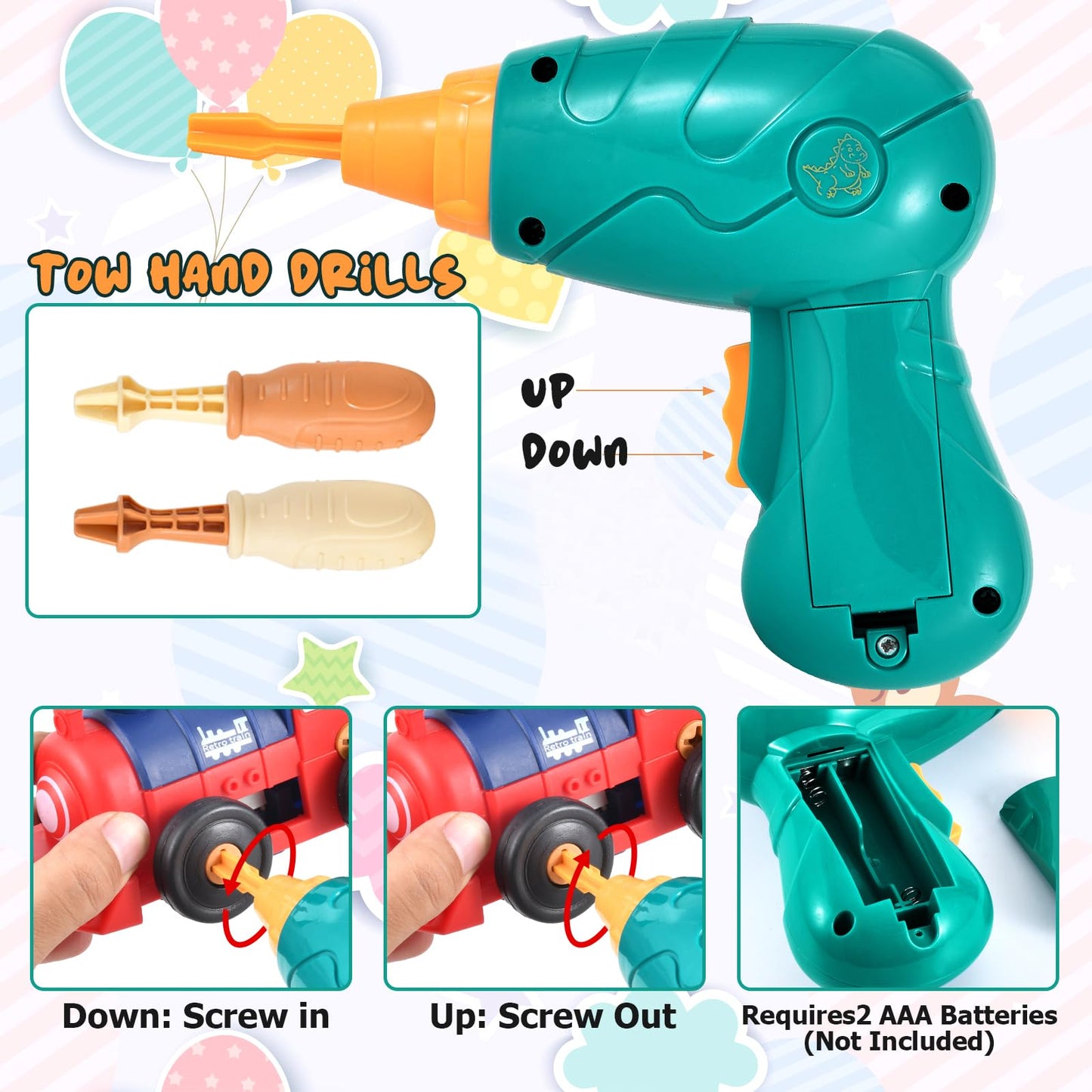 DICROON Take-Apart Electric Car Toy — STEM Construction Kit for Ages 3+