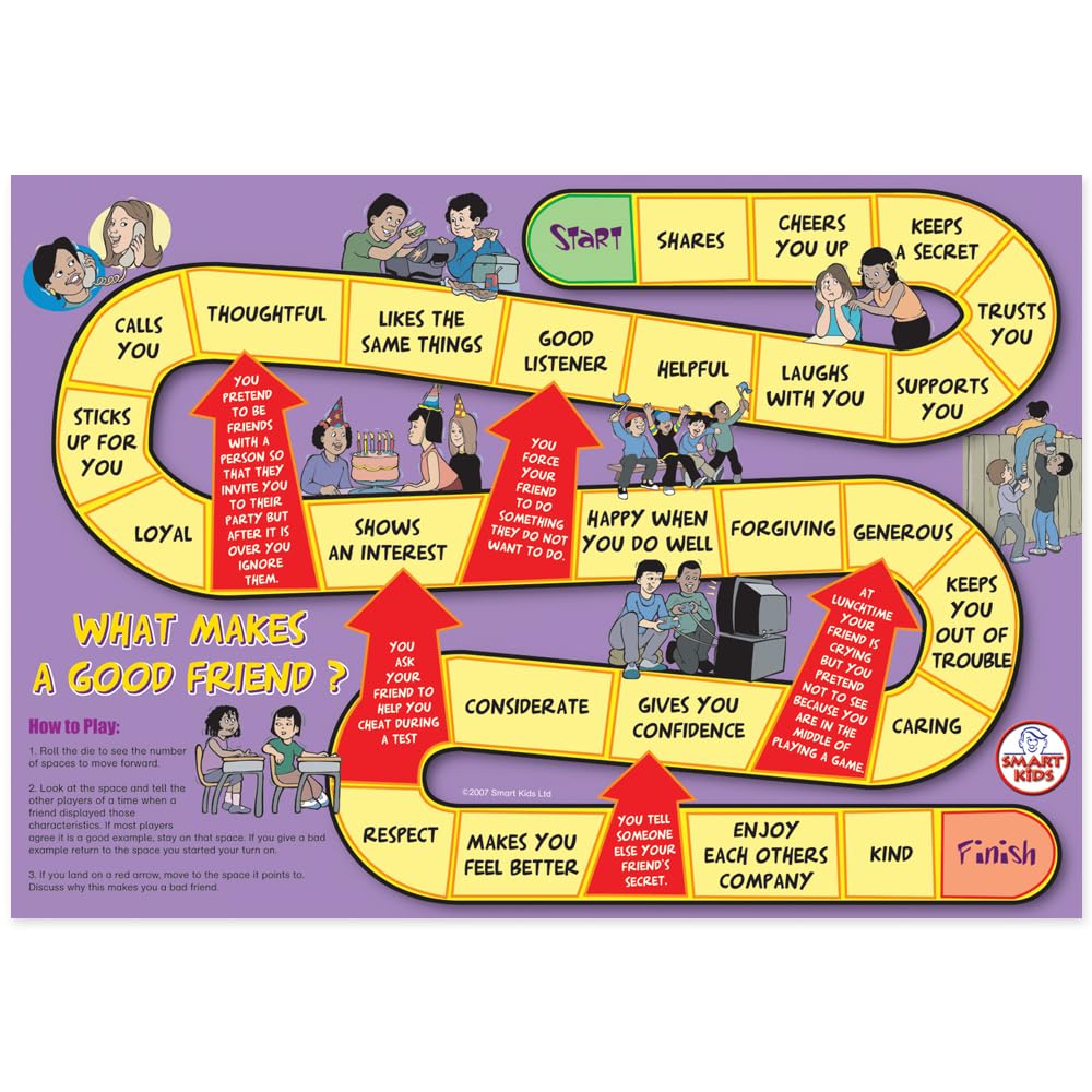 Didax 500063 Social Skills Group Activities – 6 Board Games for Elementary Classrooms