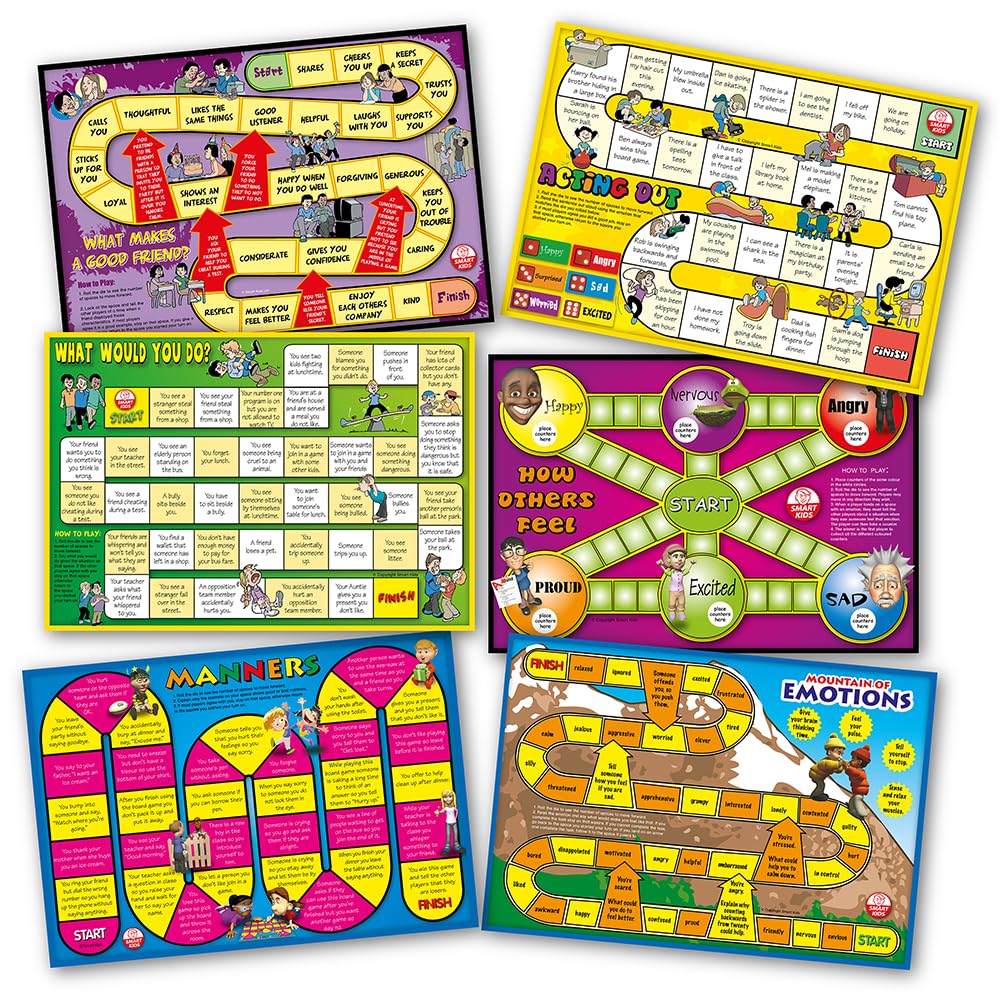Didax 500063 Social Skills Group Activities – 6 Board Games for Elementary Classrooms