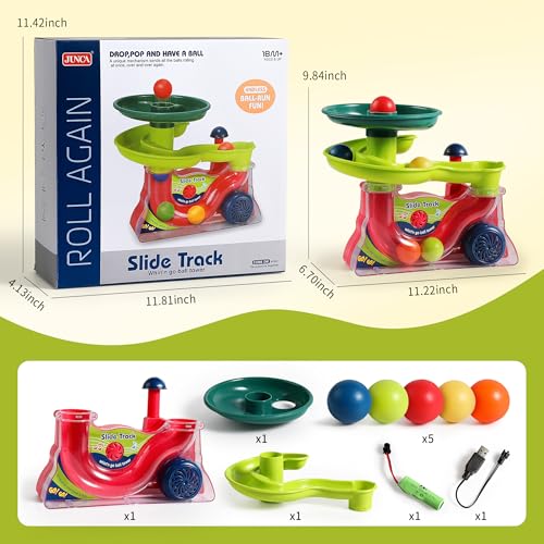 Didklom Busy Ball Popper Toy for Babies 9+ Months – 5 Balls with Popping Action & Music
