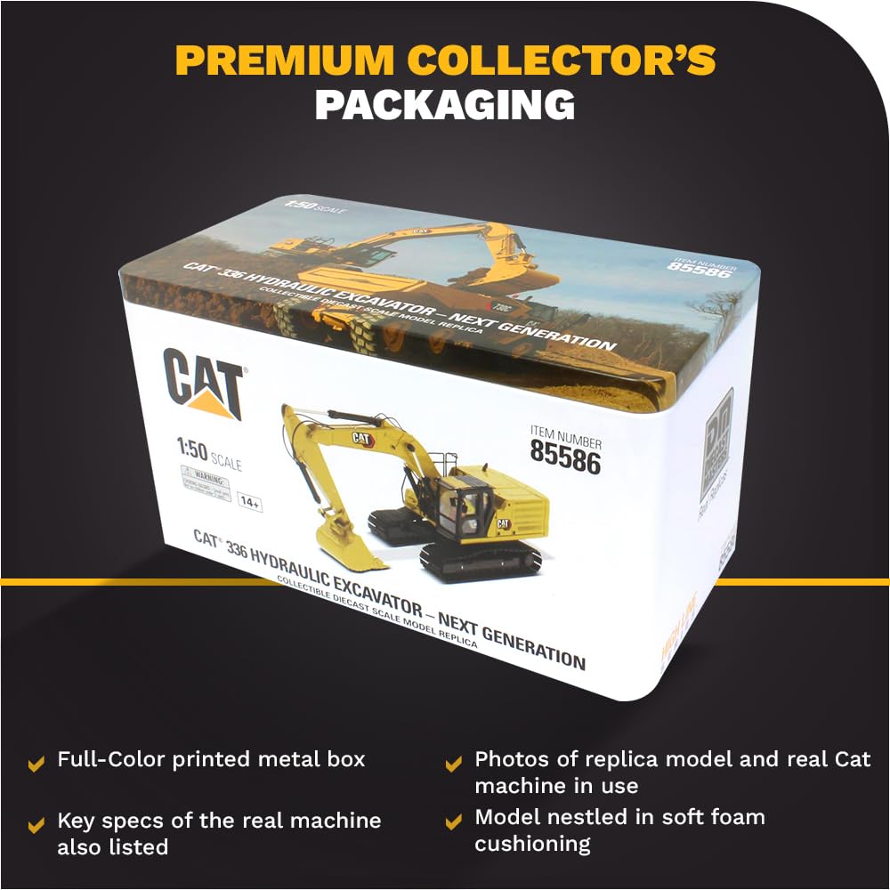 Diecast Masters 1:50 Caterpillar 336 Next Generation Excavator Model | Collectible Diecast
