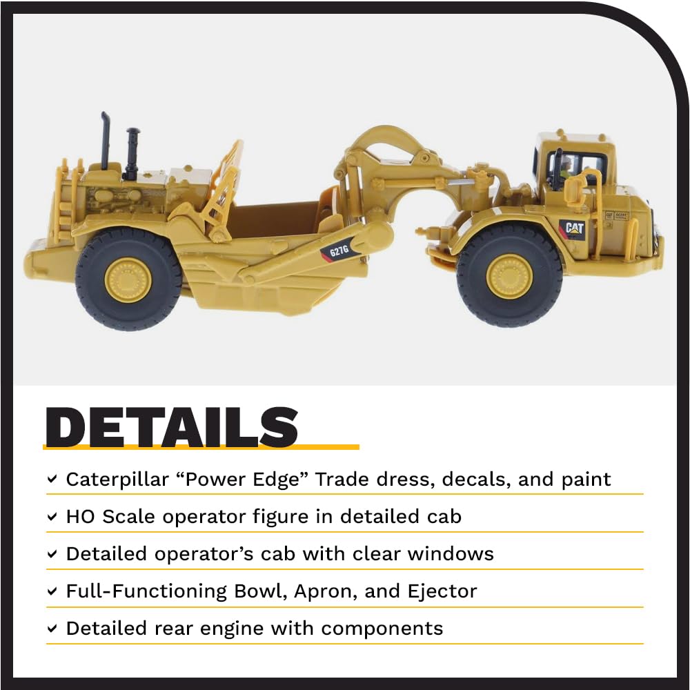 Diecast Masters Caterpillar 627G HO Wheel Tractor Scraper — Collectible Diecast Model