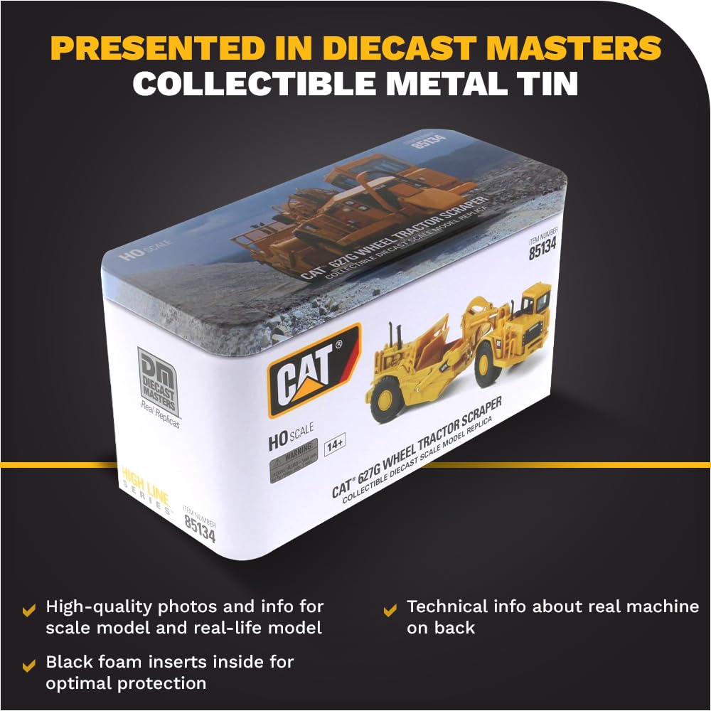 Diecast Masters Caterpillar 627G HO Wheel Tractor Scraper — Collectible Diecast Model