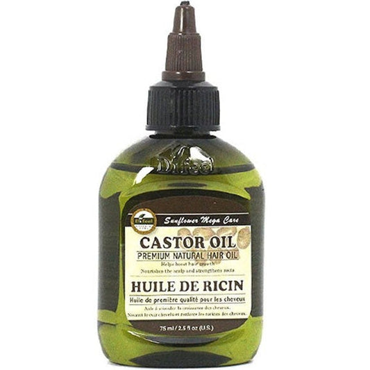 Difeel Castor Oil Premium Natural Hair Oil for Stronger, Thicker Hair 75ml/2.54 oz