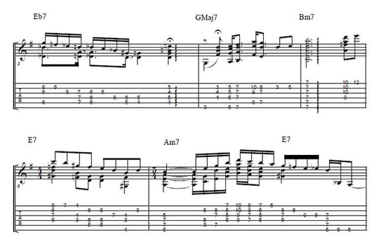 Out Of Nowhere Chord Melody Solo