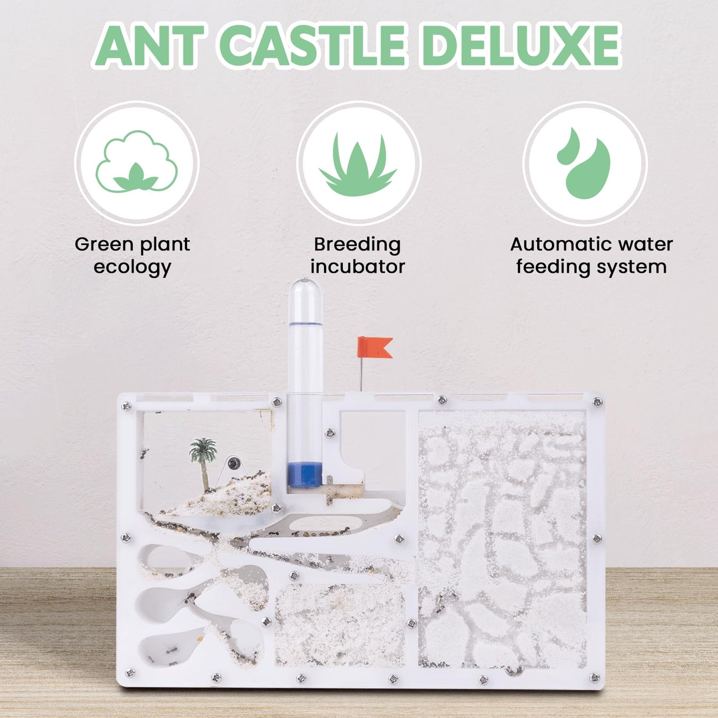 DigNew Ant Farming Castle – Home Habitat Science Kit (Live Ants Not Included)