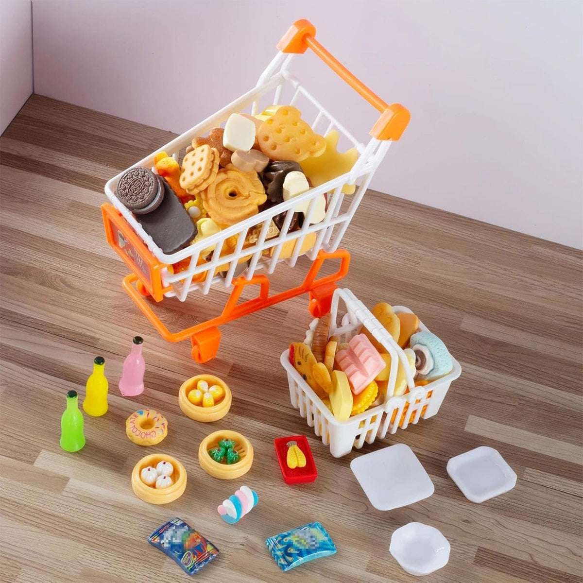 Diinokiy 150Pcs Miniature Food and Drink Dollhouse Accessories – 1/12 Scale