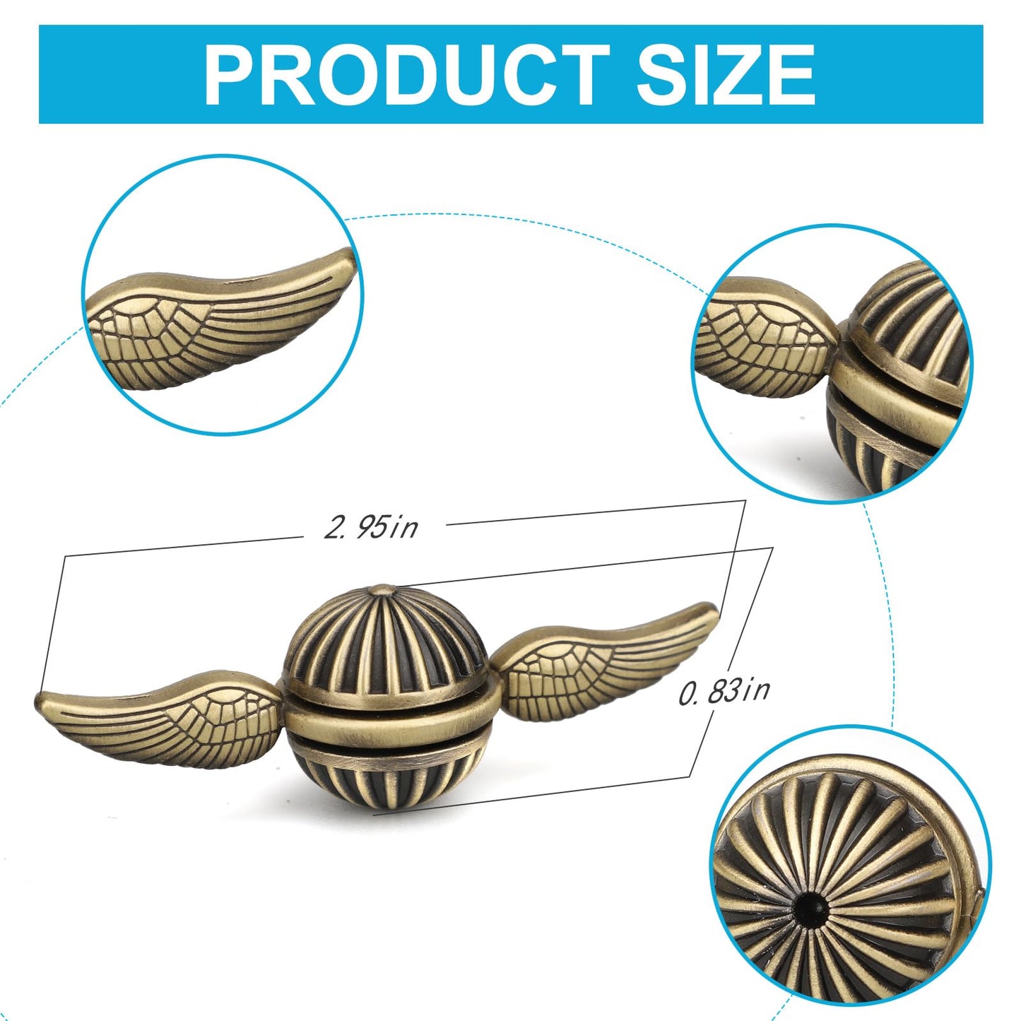 Dilabnba Brass Fidget Spinner Orb – Stress Relief Toy for Kids & Adults
