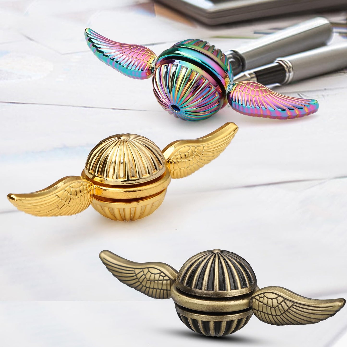 Dilabnba Brass Fidget Spinner Orb – Stress Relief Toy for Kids & Adults