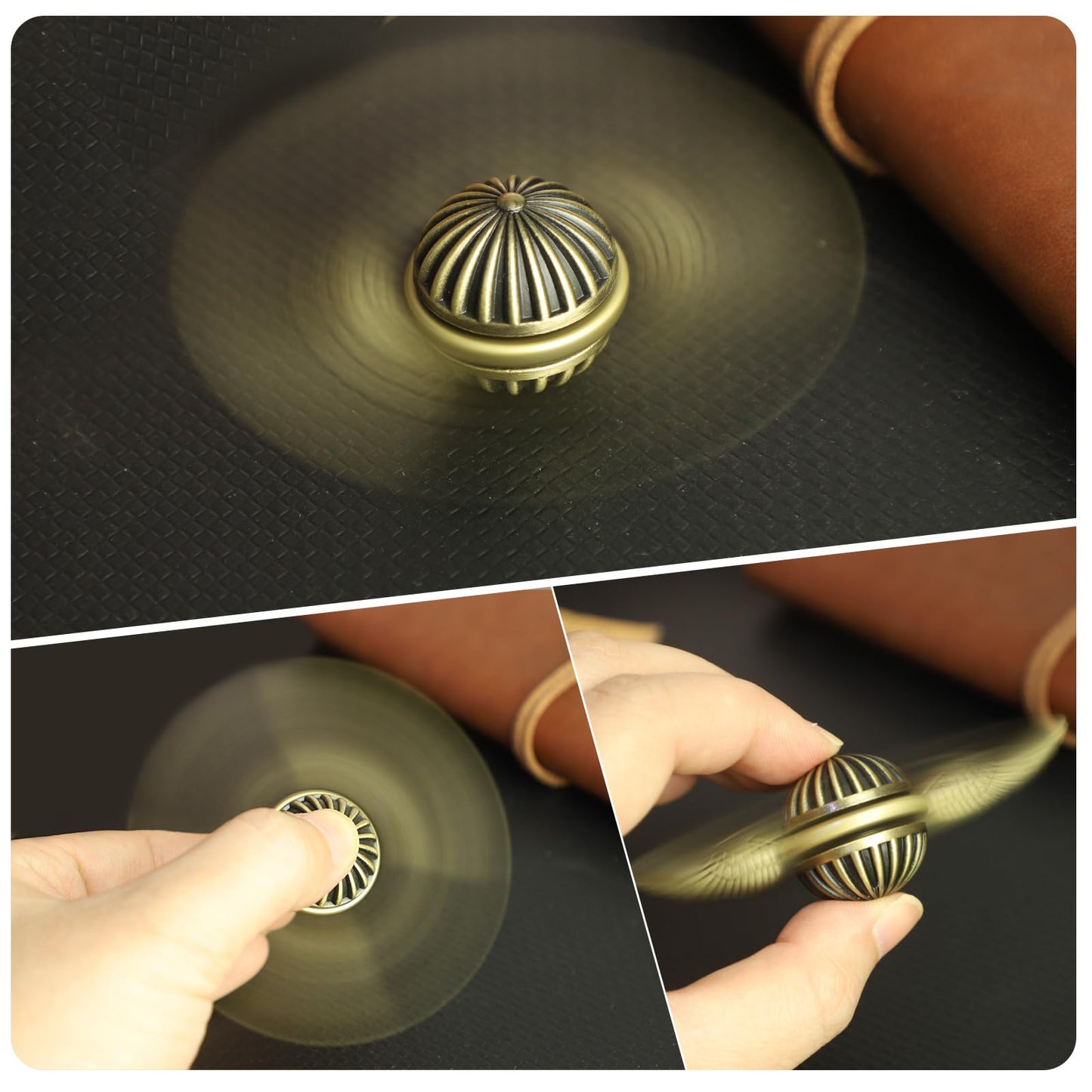 Dilabnba Brass Fidget Spinner Orb – Stress Relief Toy for Kids & Adults