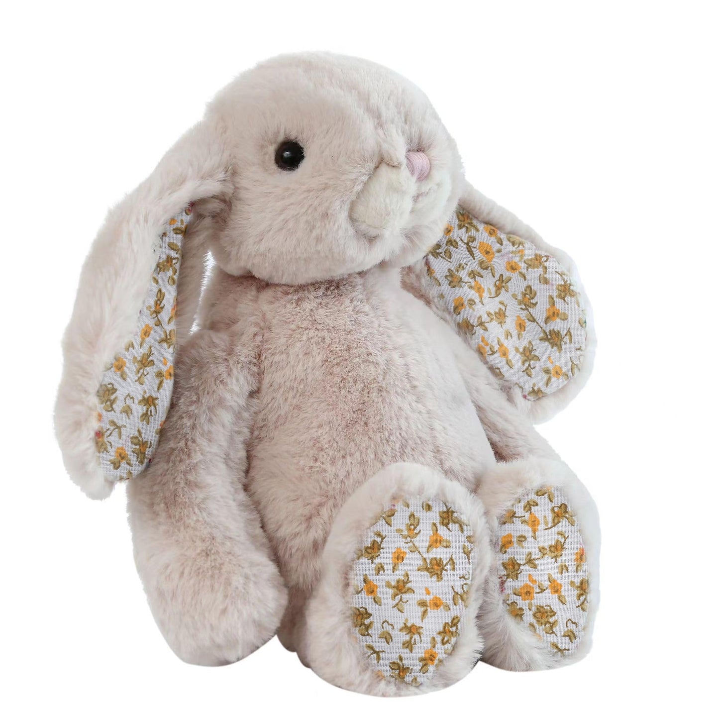 DILLY DUDU Blossom Bunny 10-Inch Plush Rabbit – Beige, Soft Cuddly Toy