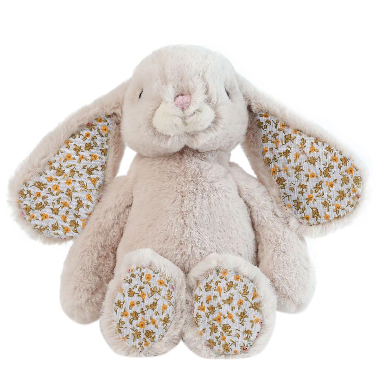 DILLY DUDU Blossom Bunny 10-Inch Plush Rabbit – Beige, Soft Cuddly Toy