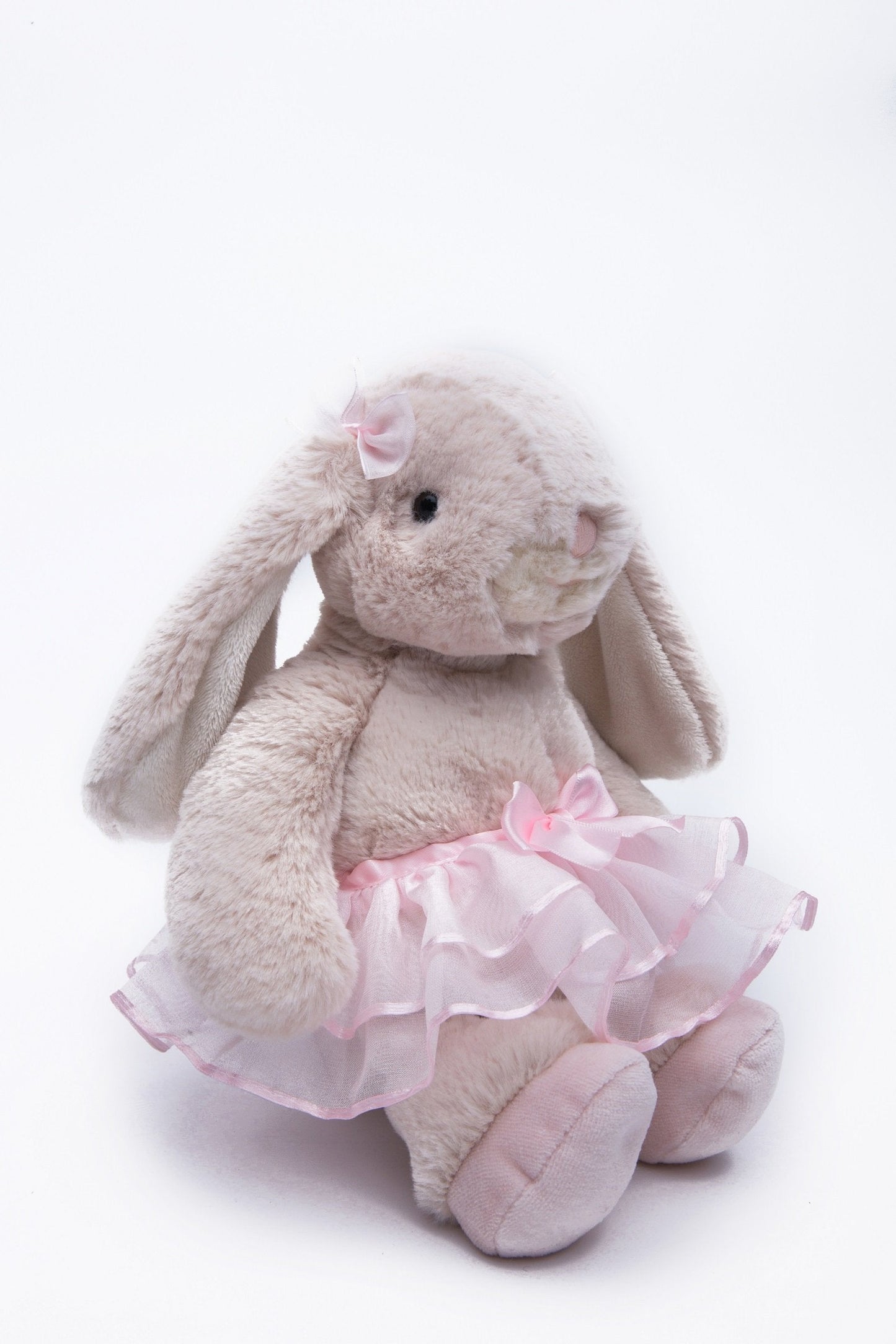 DILLY DUDU Ballerina Bunny Plush — 10-Inch Pink Soft, Poseable Toy