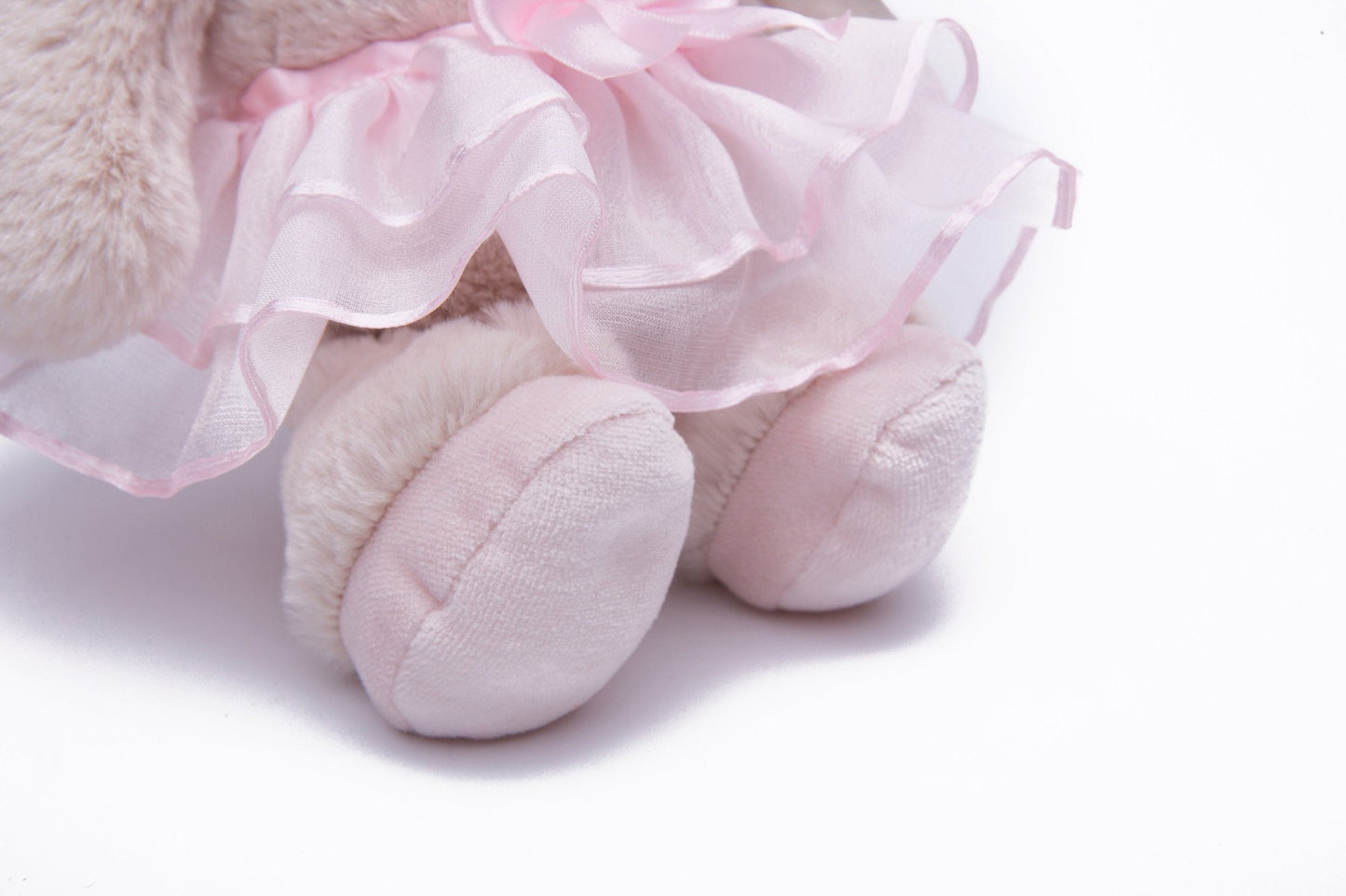 DILLY DUDU Ballerina Bunny Plush — 10-Inch Pink Soft, Poseable Toy