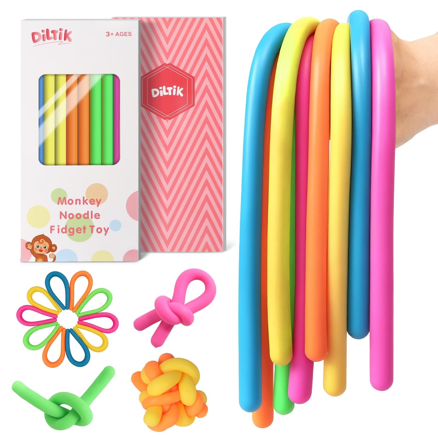 Diltik 10-Pack Sensory Toys for Kids – Extra-Thick Stretchy Strings for Autism & ADHD