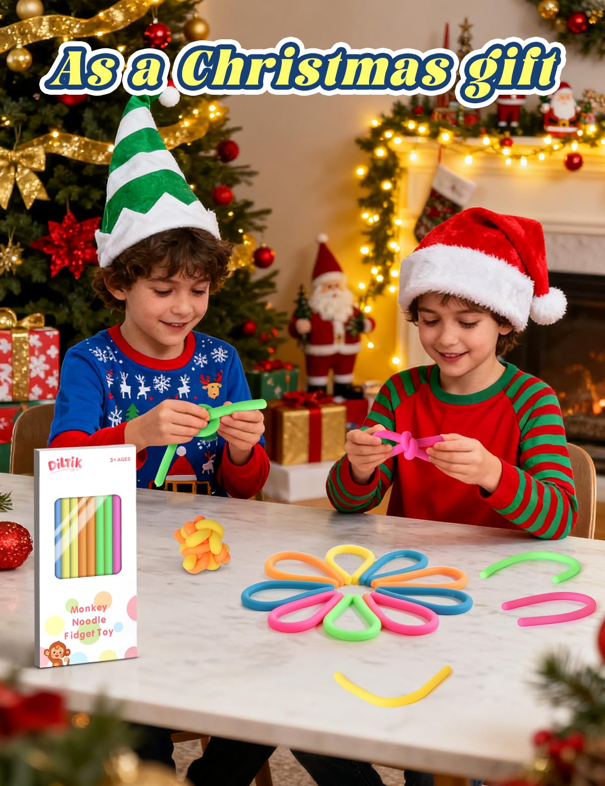 Diltik 10-Pack Sensory Toys for Kids – Extra-Thick Stretchy Strings for Autism & ADHD