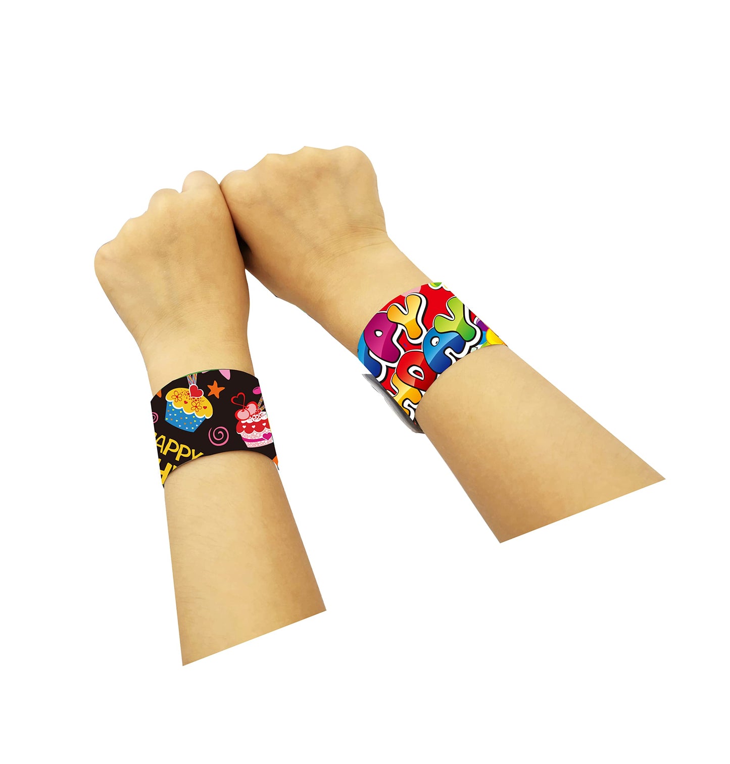 DimiGlobal 48 Pcs Happy Birthday Slap Bracelets – Party Favors Bulk