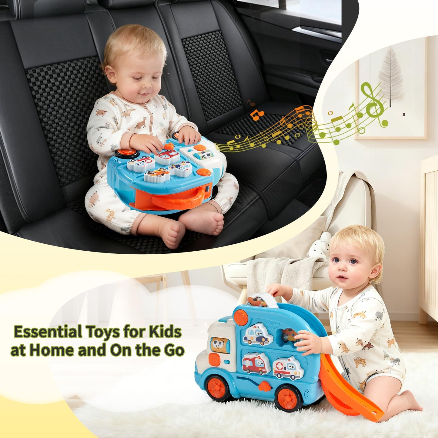 Dimoarch 3-in-1 Toddler Toy Cars for Ages 1-3 | Engage, Learn, Play