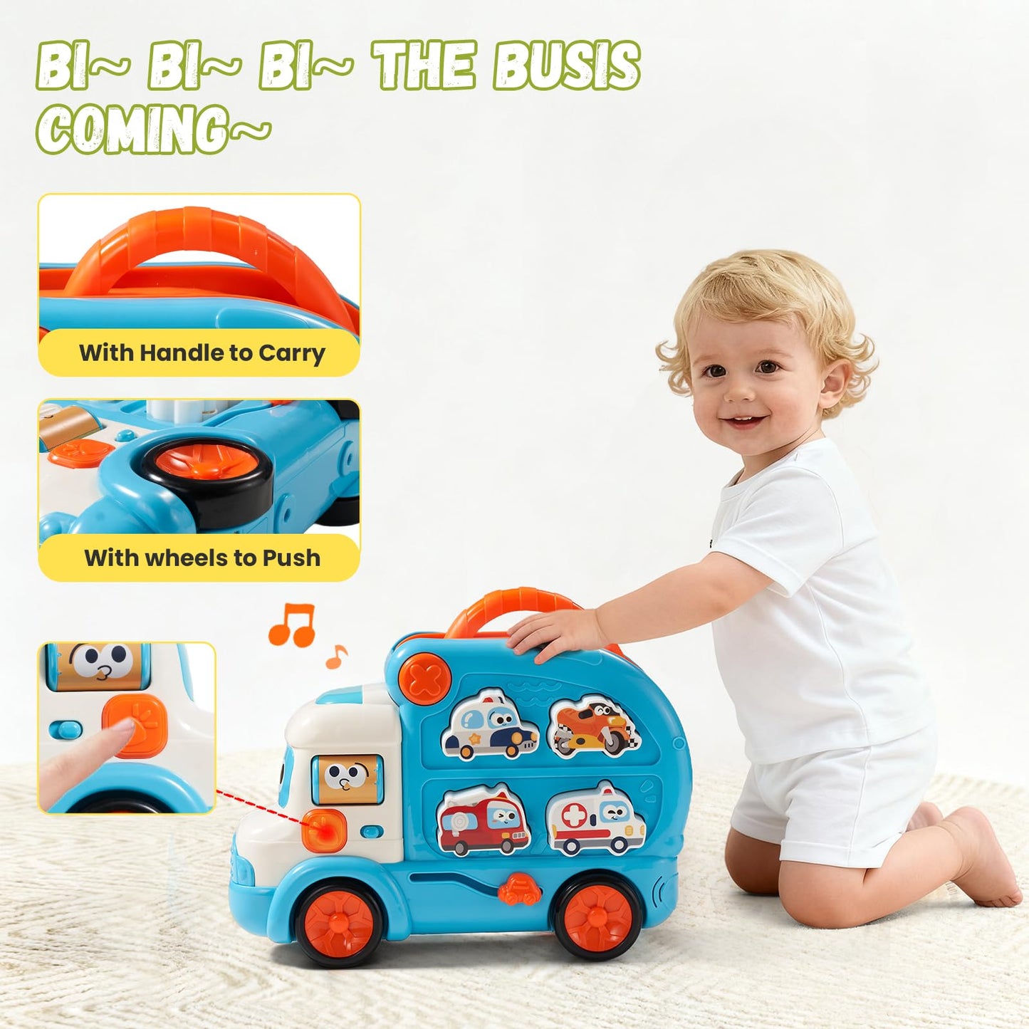 Dimoarch 3-in-1 Toddler Toy Cars for Ages 1-3 | Engage, Learn, Play