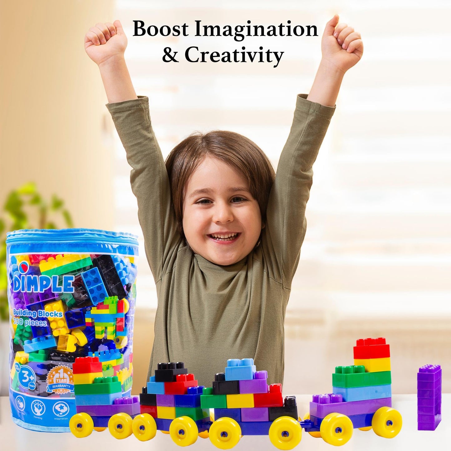 Dimple 300-Piece Building Blocks for Toddlers | STEM & Montessori Toys