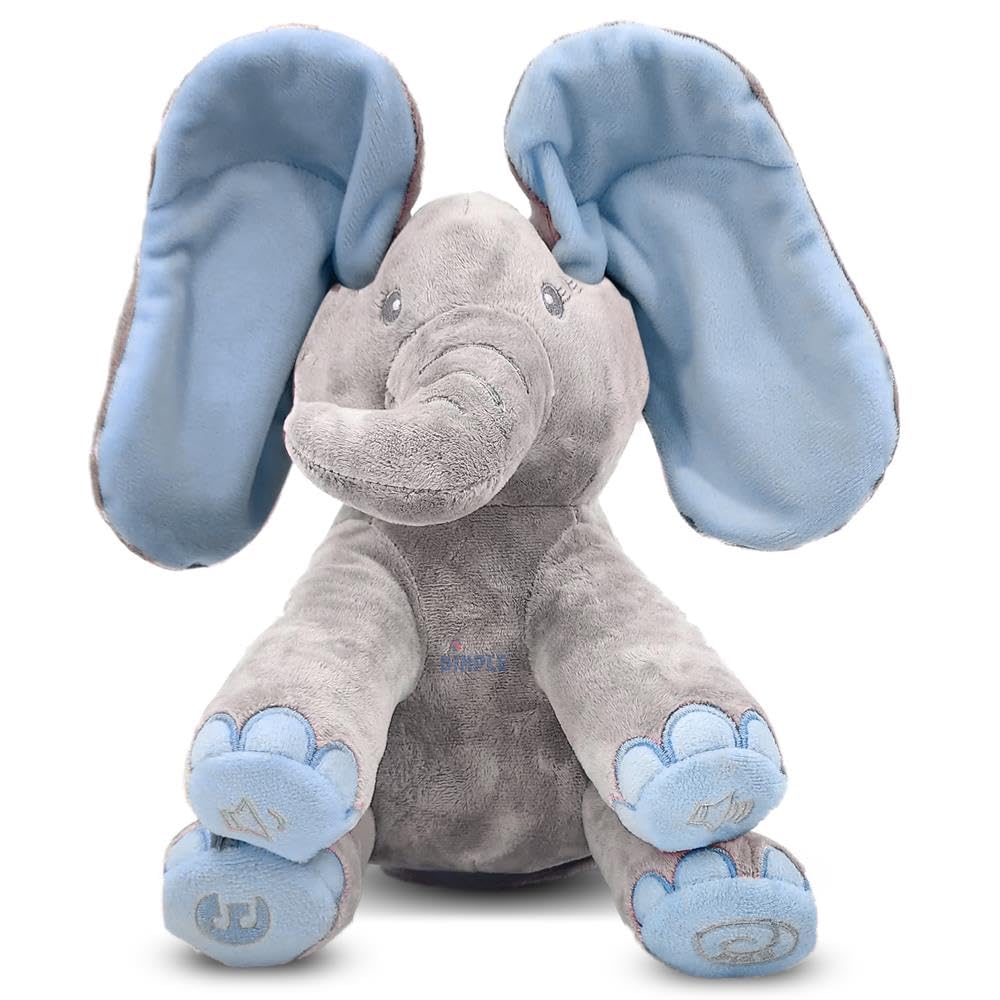 Dimple Kyle Peek A Boo Elephant Toy | Interactive Singing Plush for Babies