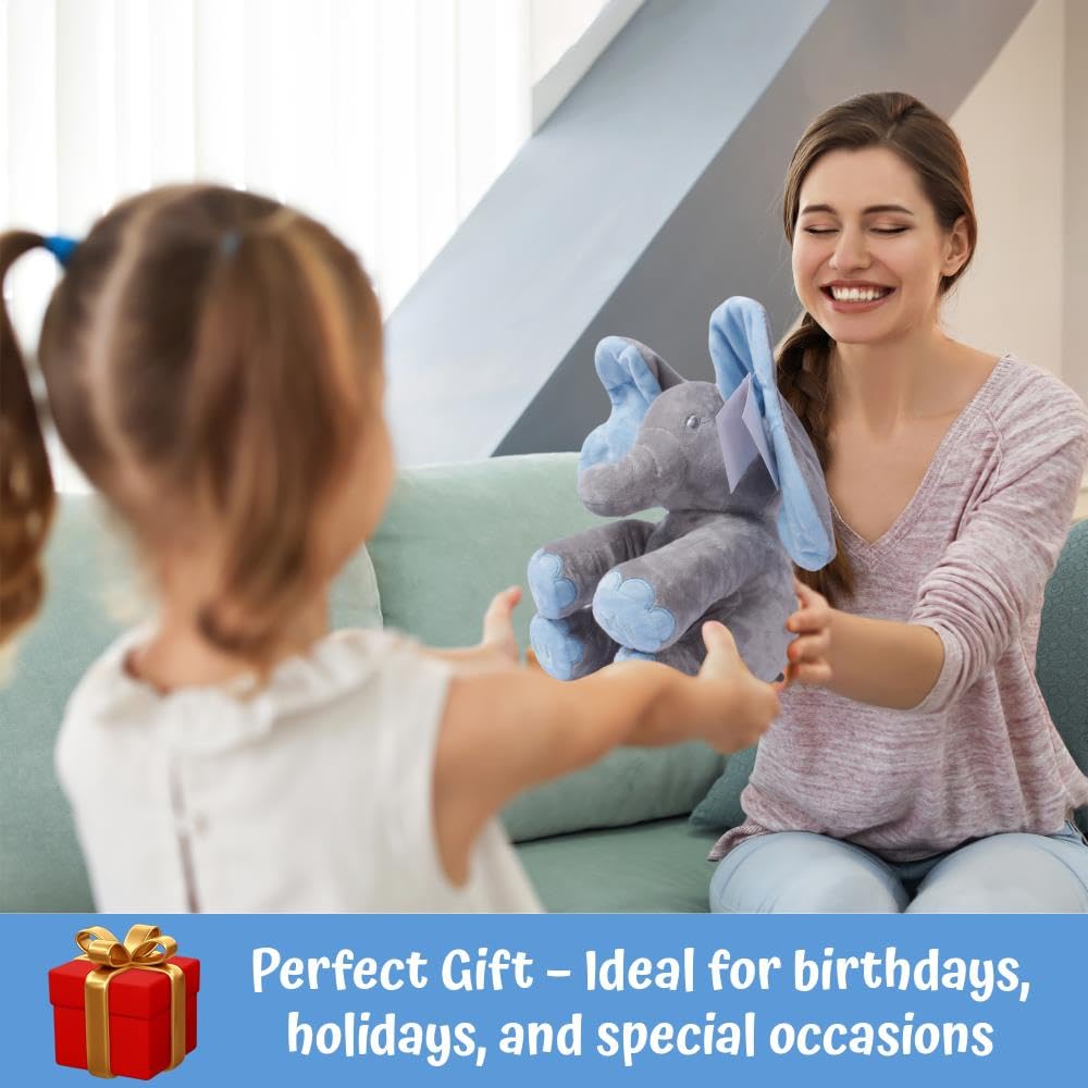 Dimple Kyle Peek A Boo Elephant Toy | Interactive Singing Plush for Babies