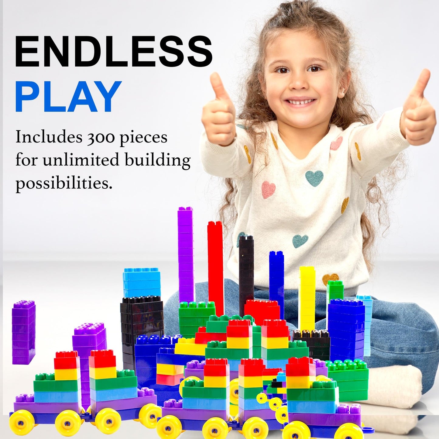 Dimple 300-Piece Building Blocks for Toddlers | STEM & Montessori Toys