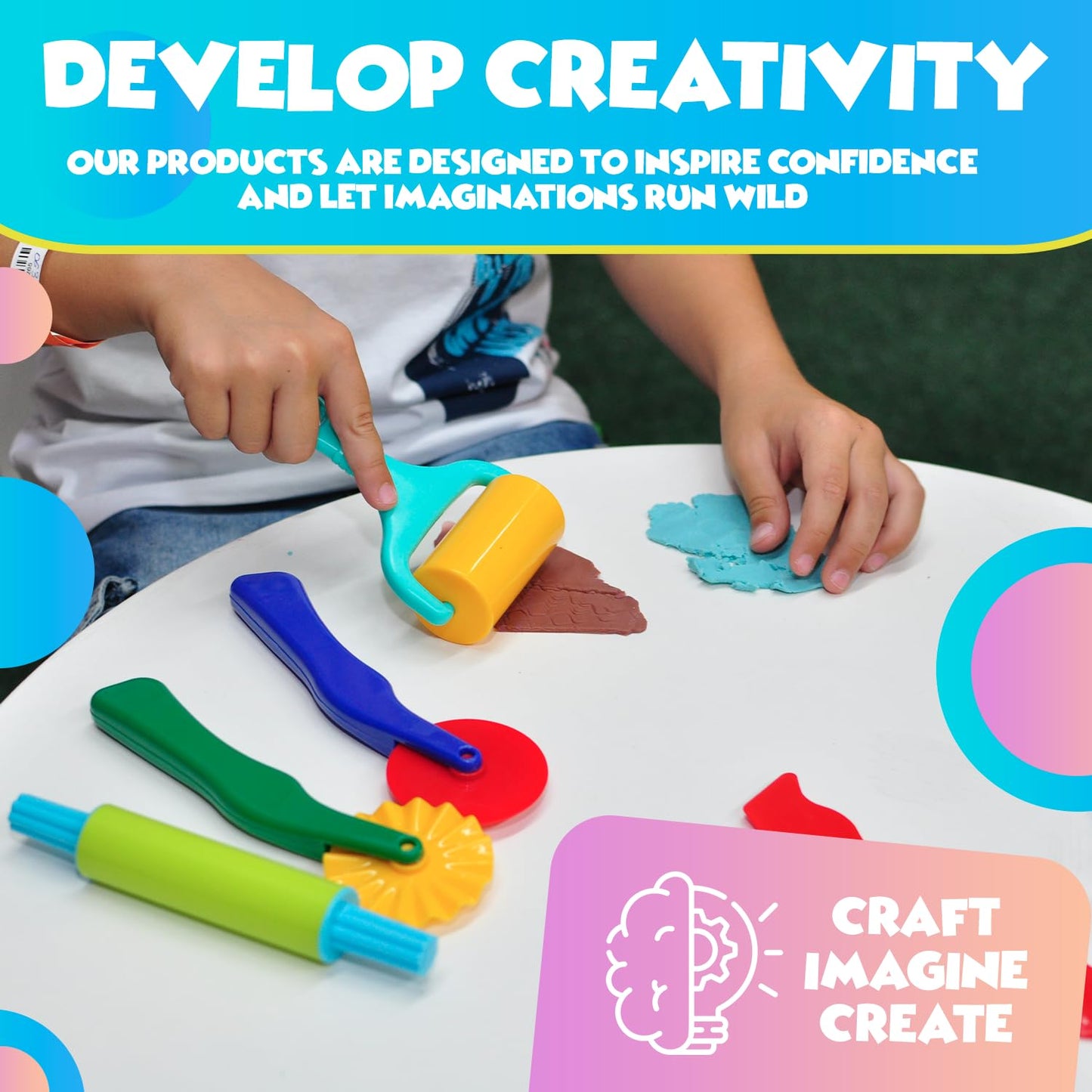 DIMROM Nine-Piece Clay & Play Dough Tools Set — Safe for Ages 3+