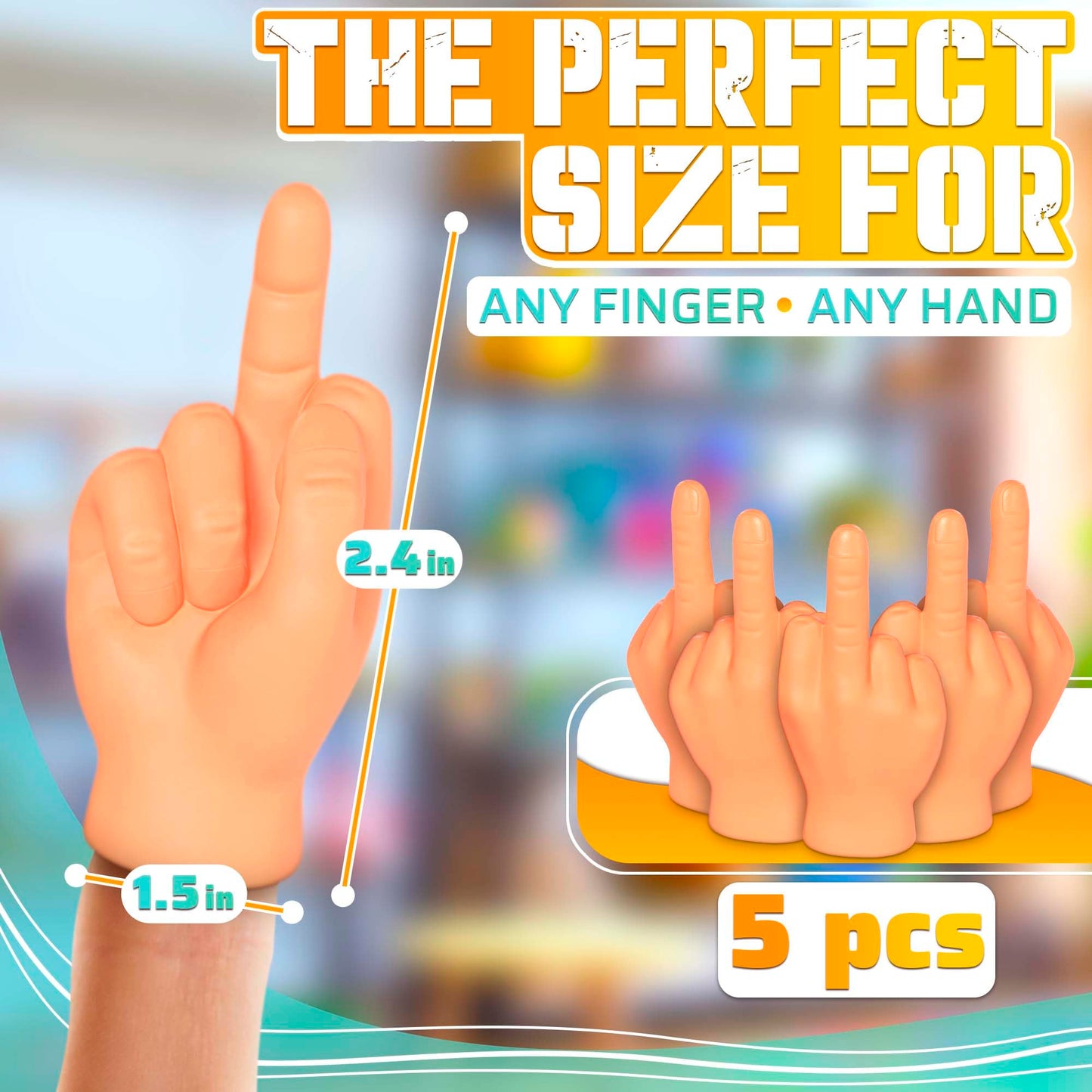 DIMROM 5 Pcs Middle Finger Tiny Hands – Funny Gag Gifts for Pranks & Parties