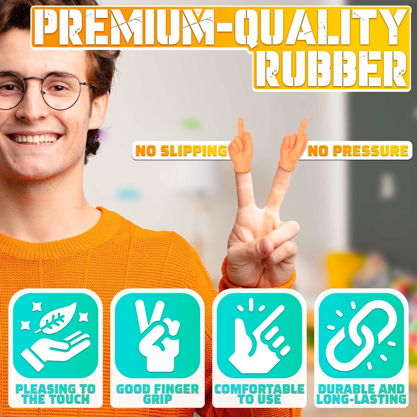 DIMROM 5 Pcs Middle Finger Tiny Hands – Funny Gag Gifts for Pranks & Parties