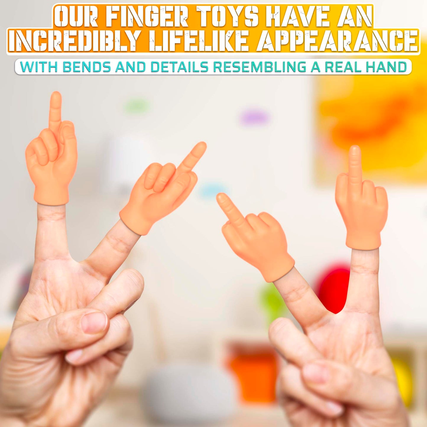 DIMROM 5 Pcs Middle Finger Tiny Hands – Funny Gag Gifts for Pranks & Parties