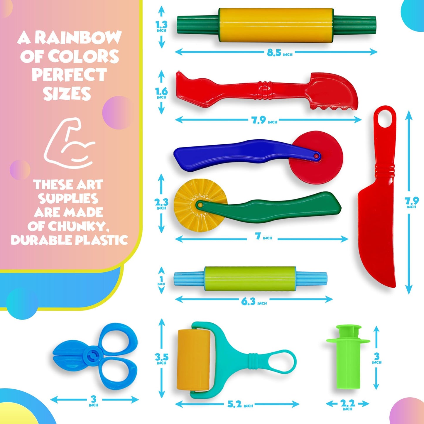 DIMROM Nine-Piece Clay & Play Dough Tools Set — Safe for Ages 3+