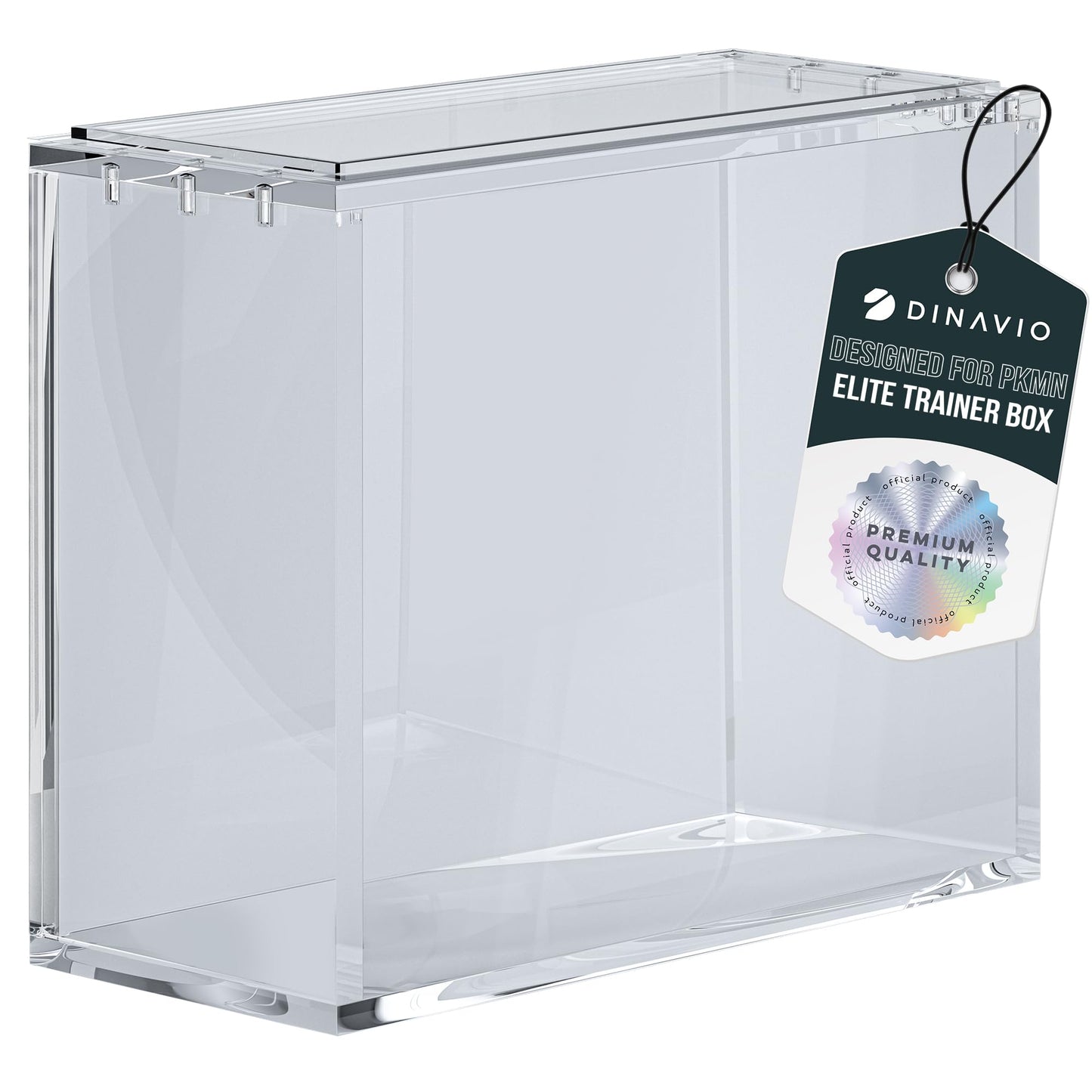 Dinavio Crafthouse Elite Trainer Box Display Case – Stackable Ultra Thick Acrylic (8mm + 5mm) with 5x3mm Magnets