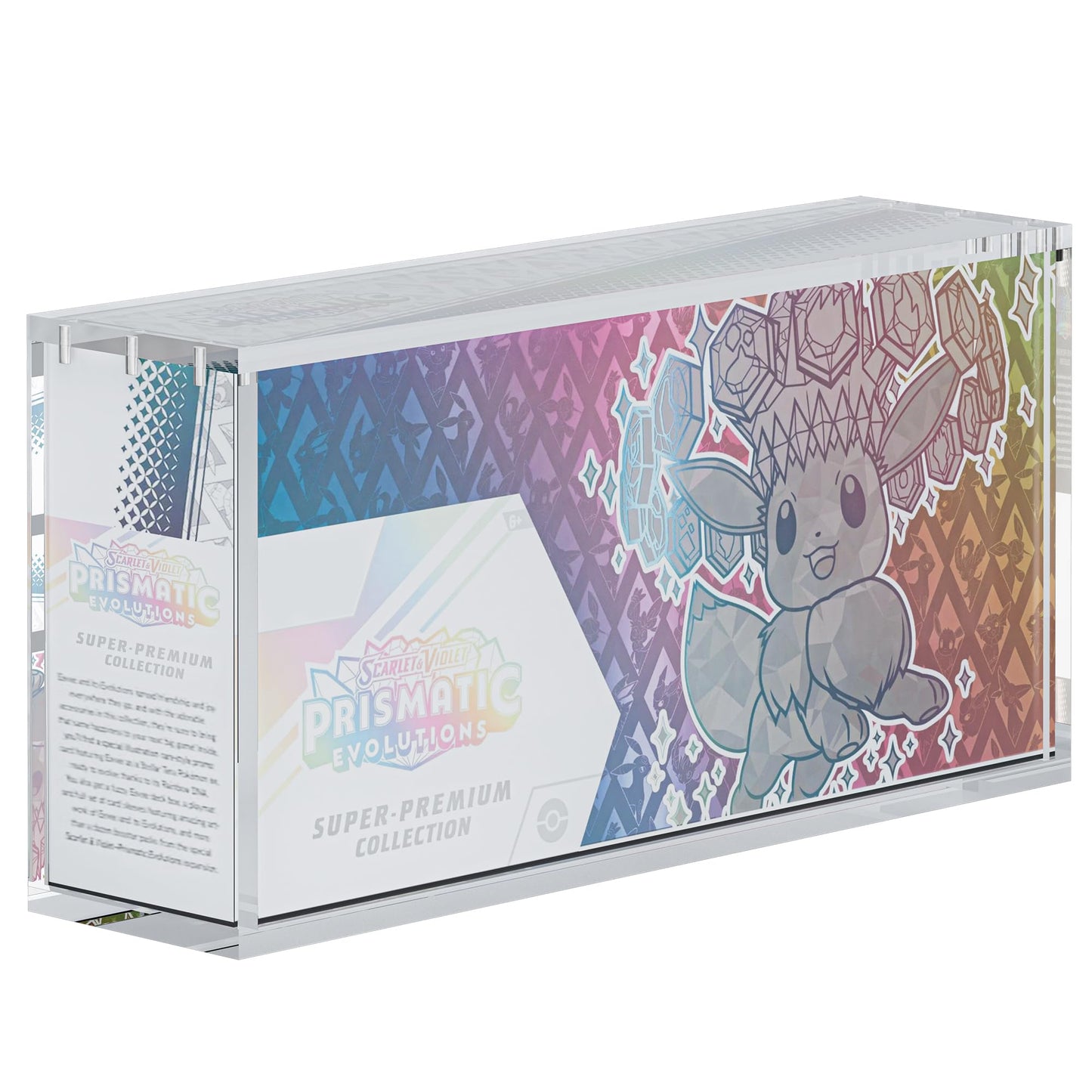 Dinavio Crafthouse Prismatic Evolutions Display Case – Magnetic Lid, 8mm + 5mm Acrylic