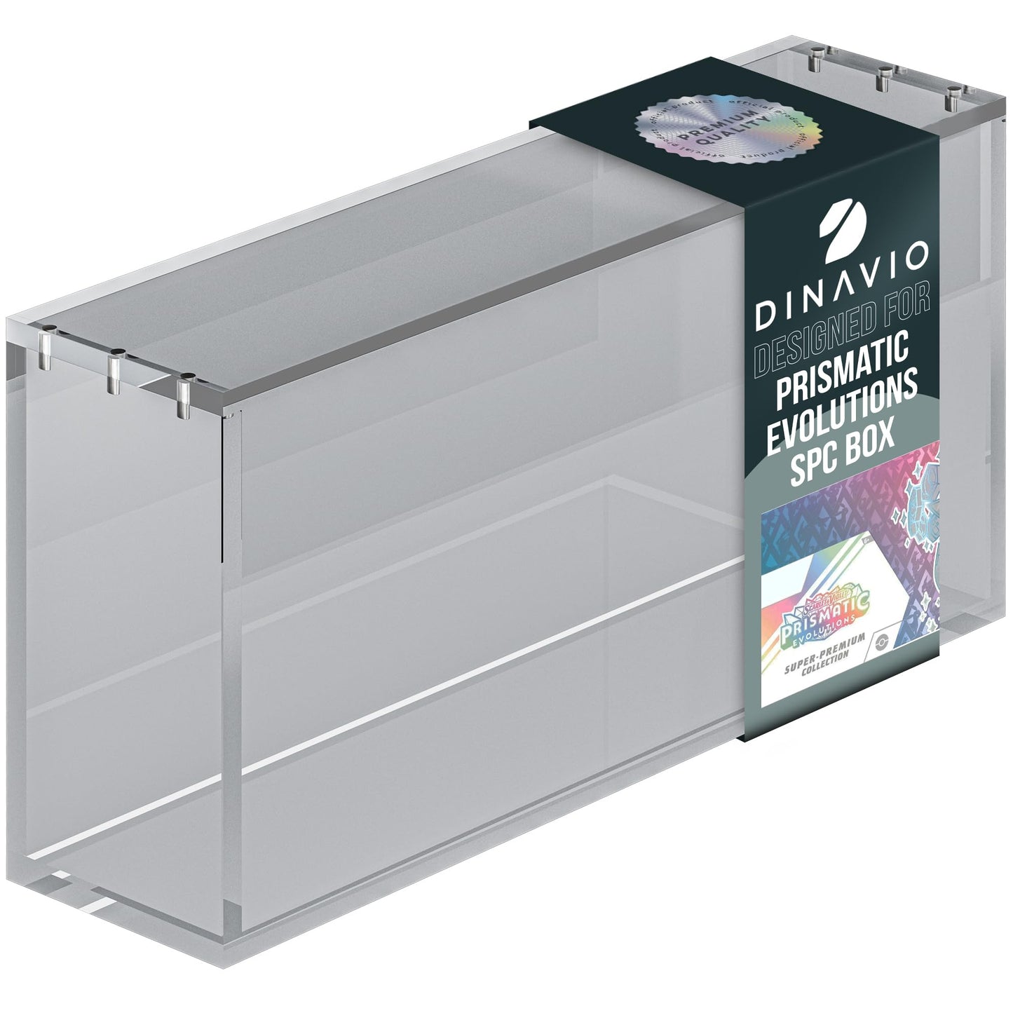 Dinavio Crafthouse Prismatic Evolutions Display Case – Magnetic Lid, 8mm + 5mm Acrylic