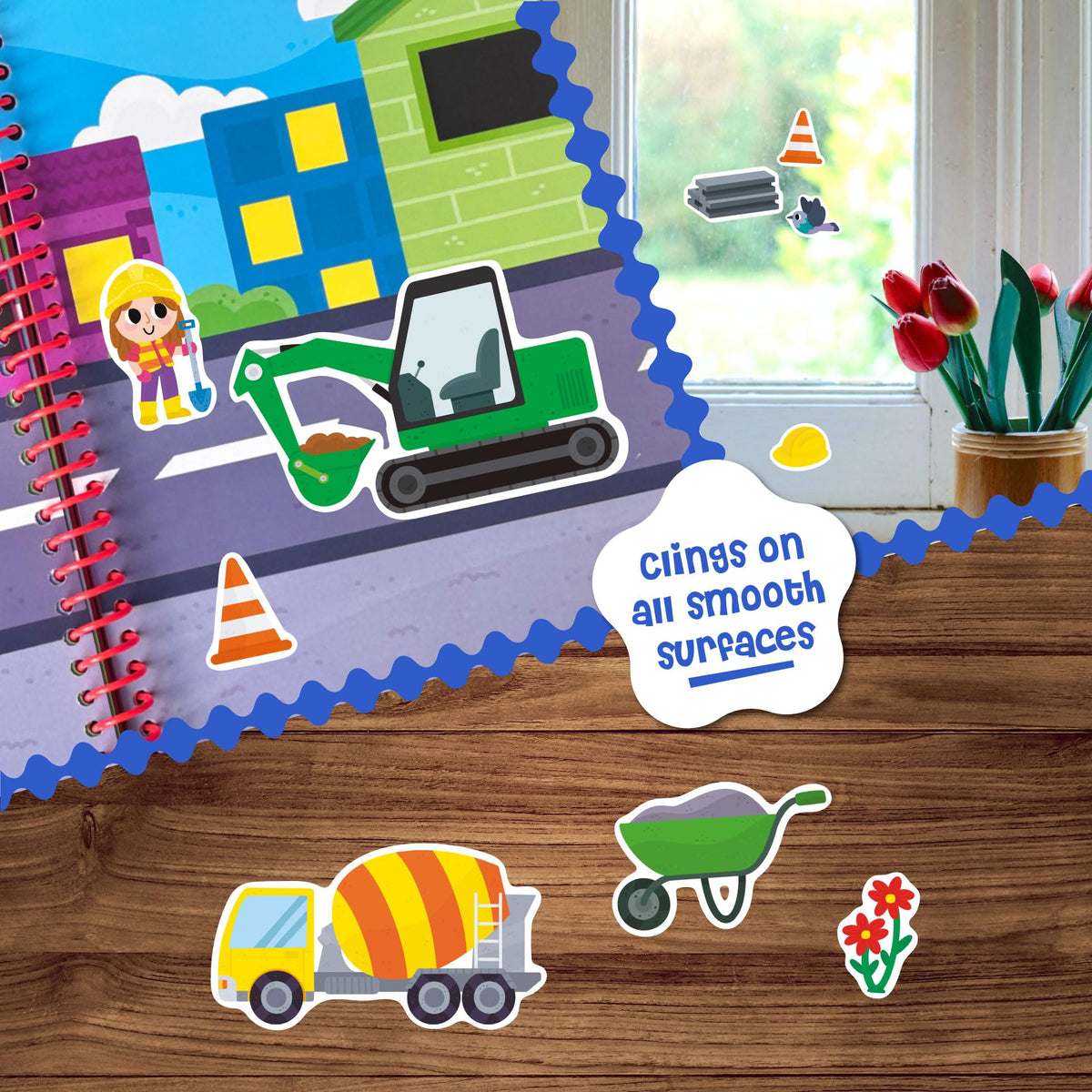 DINO MINI Stick4Ever Jelly Sticker Book – Waterproof, Reusable Kids Sticker Activity