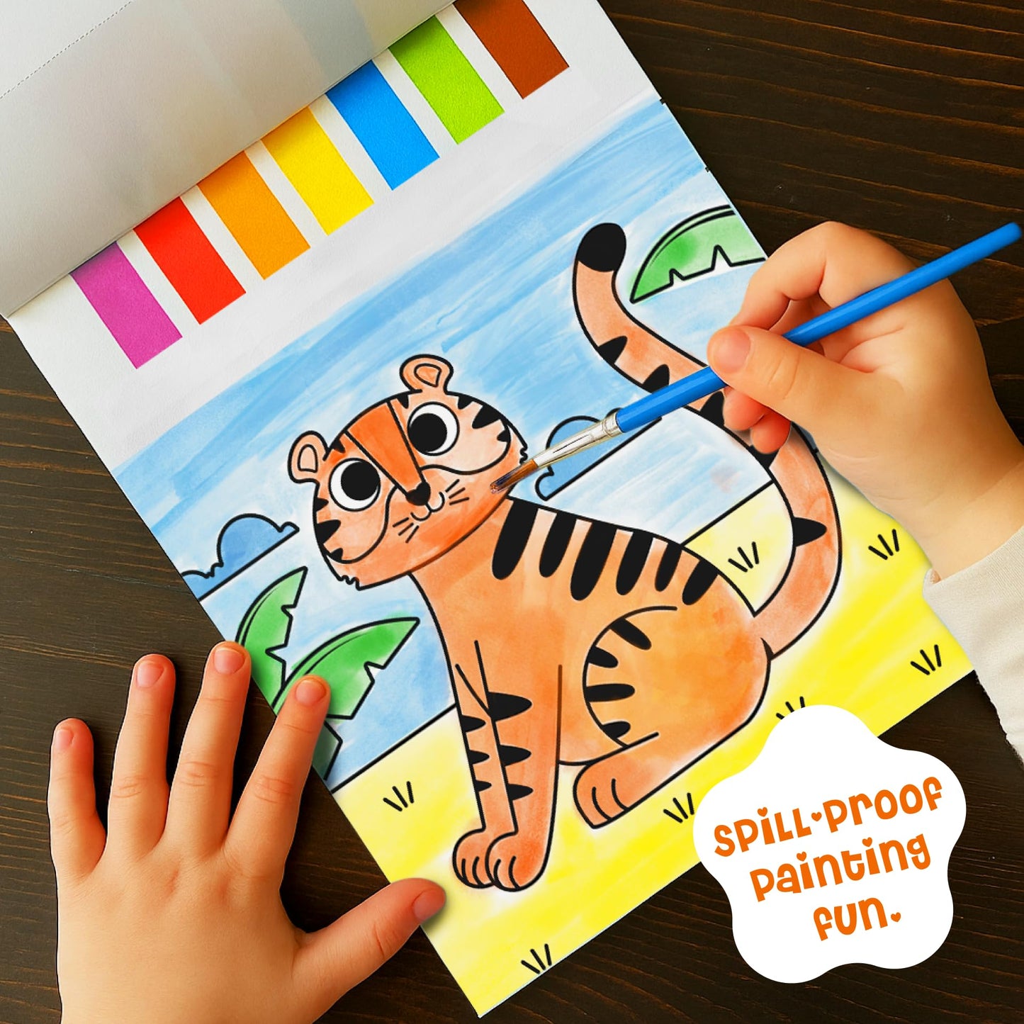 DINO MINI Watercolor Fun Pack – 2 Water-Paint Kits for Kids Aged 4-8 (Dinosaurs & Jungle)